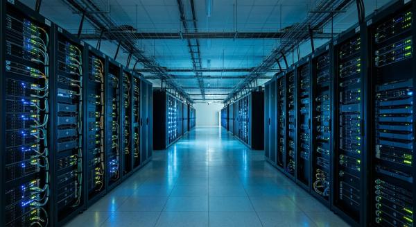 Modern server rooms and data centers representing business digital infrastructure